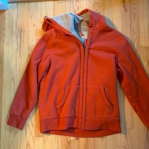 Timberland Sherpa lined Hooded Zip up. Size Large.